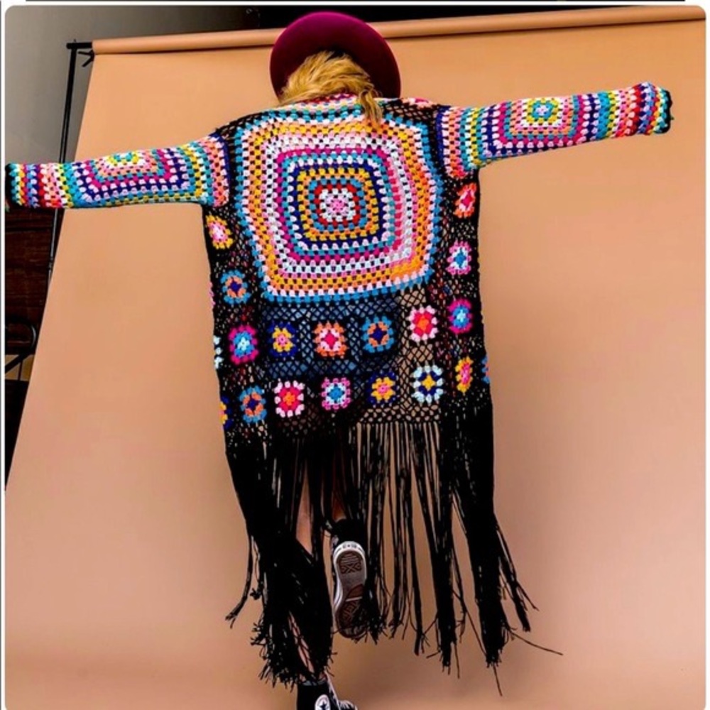 Dressed in LALA crochet kimono